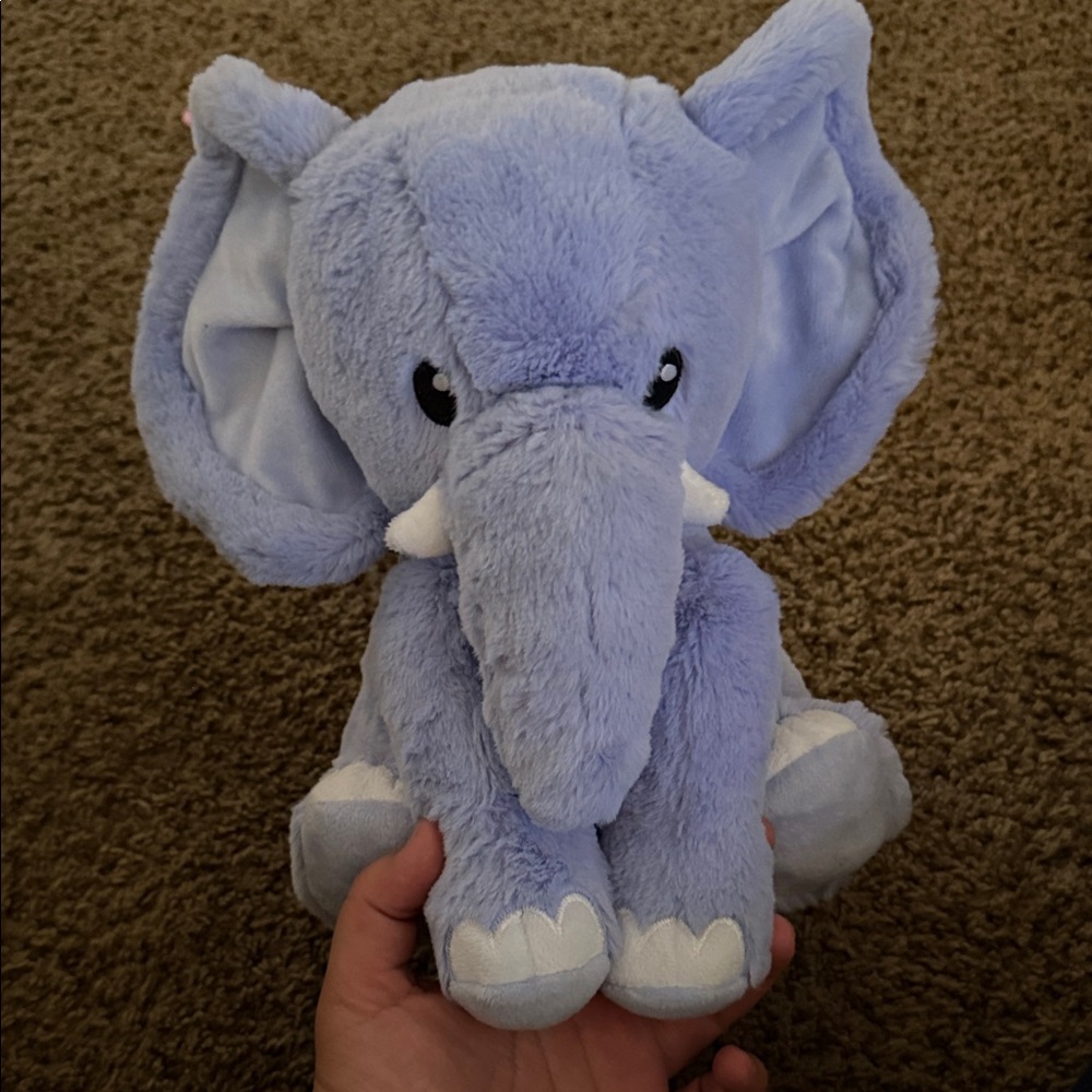 Plush Blue Elephant Toy - Picture 2 of 5